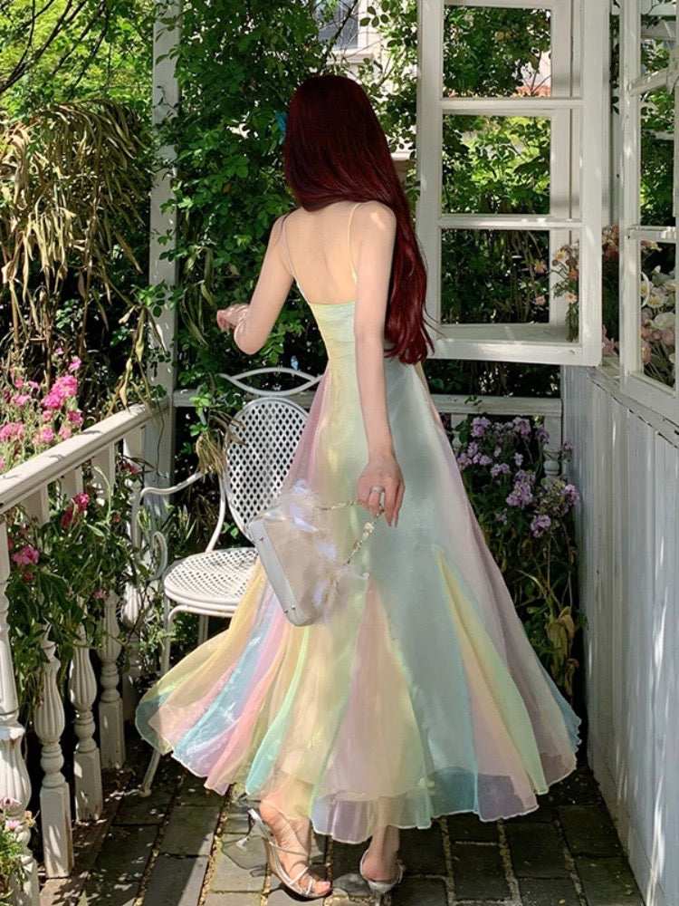 Fantasia Pastel Aesthetic Rainbow Fairy Dress