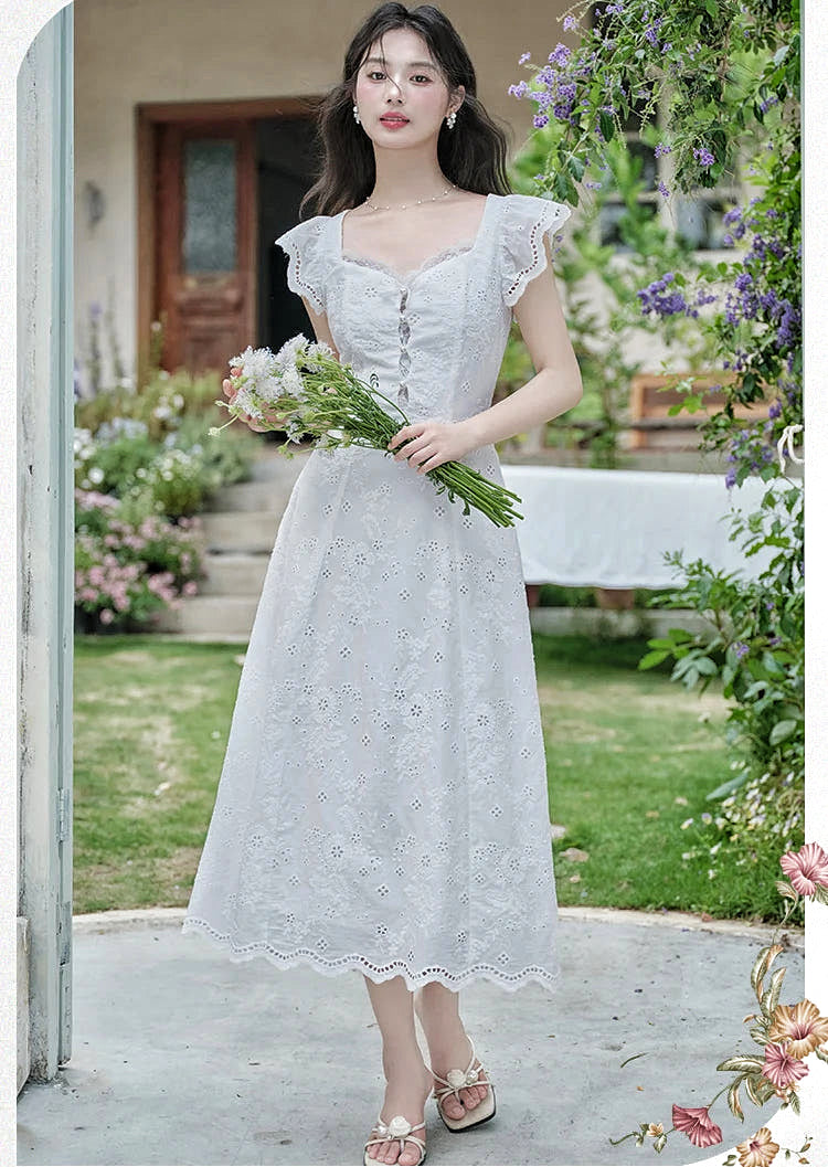 Camille Broderie Anglaise Cottagecore Dress