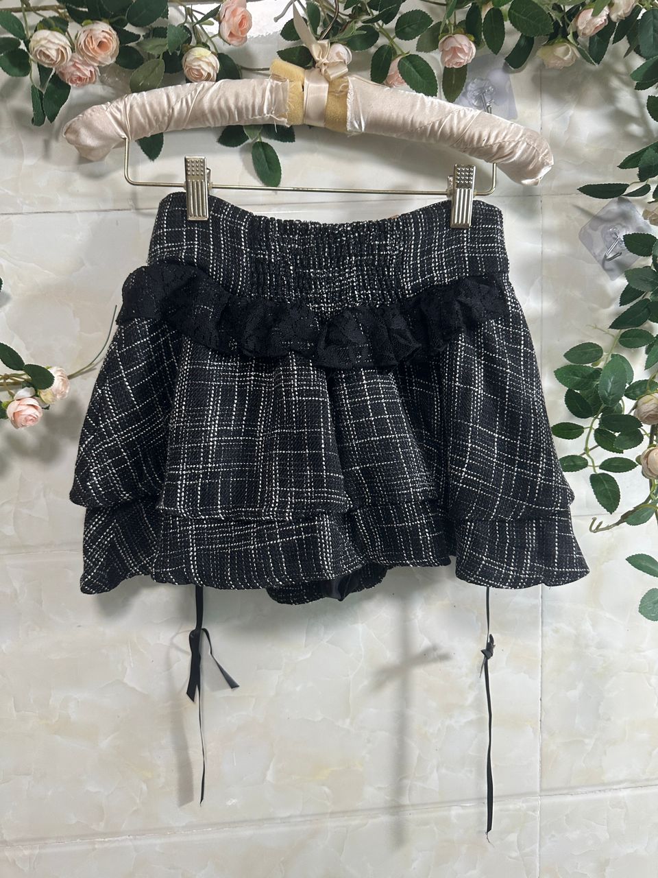 Karina Lace Ruffle Mini Skirt