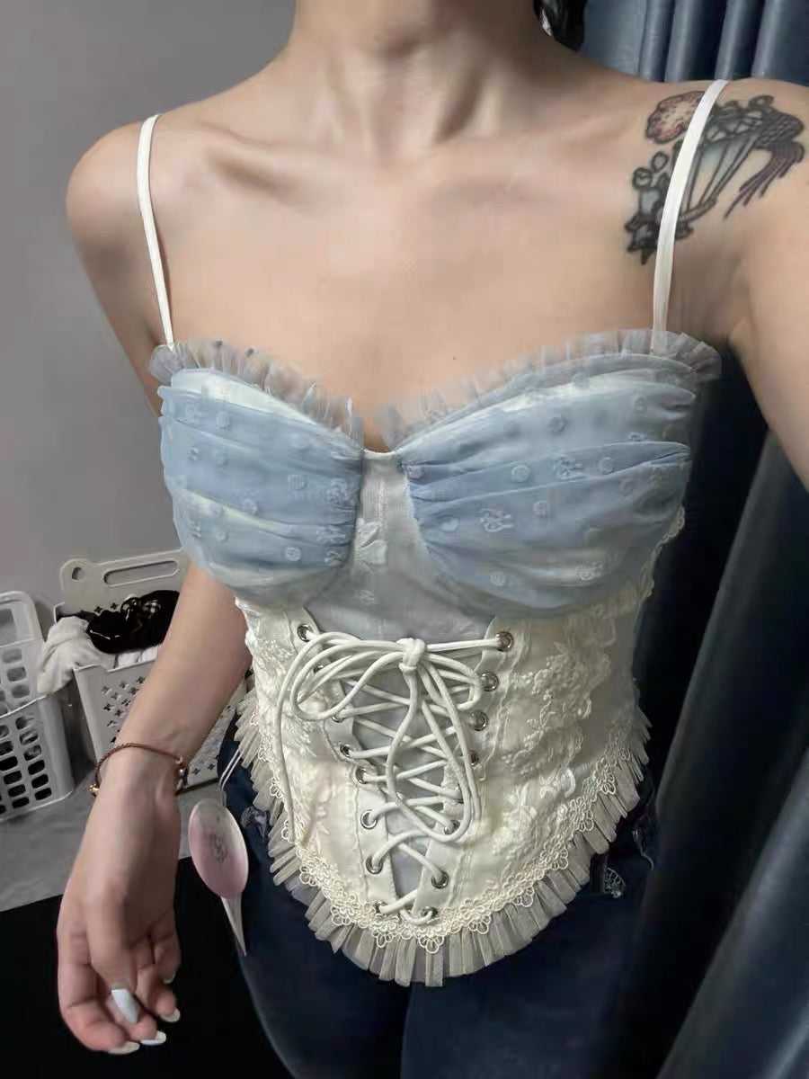 Bluedrop Coquette Corset Bustier Top