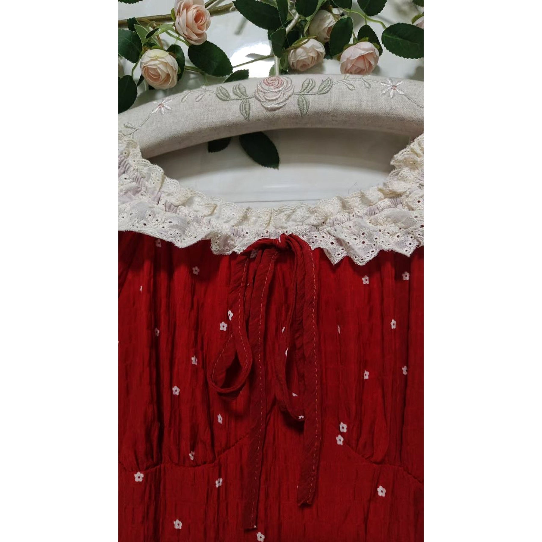 Rosa Red Cottagecore Dress