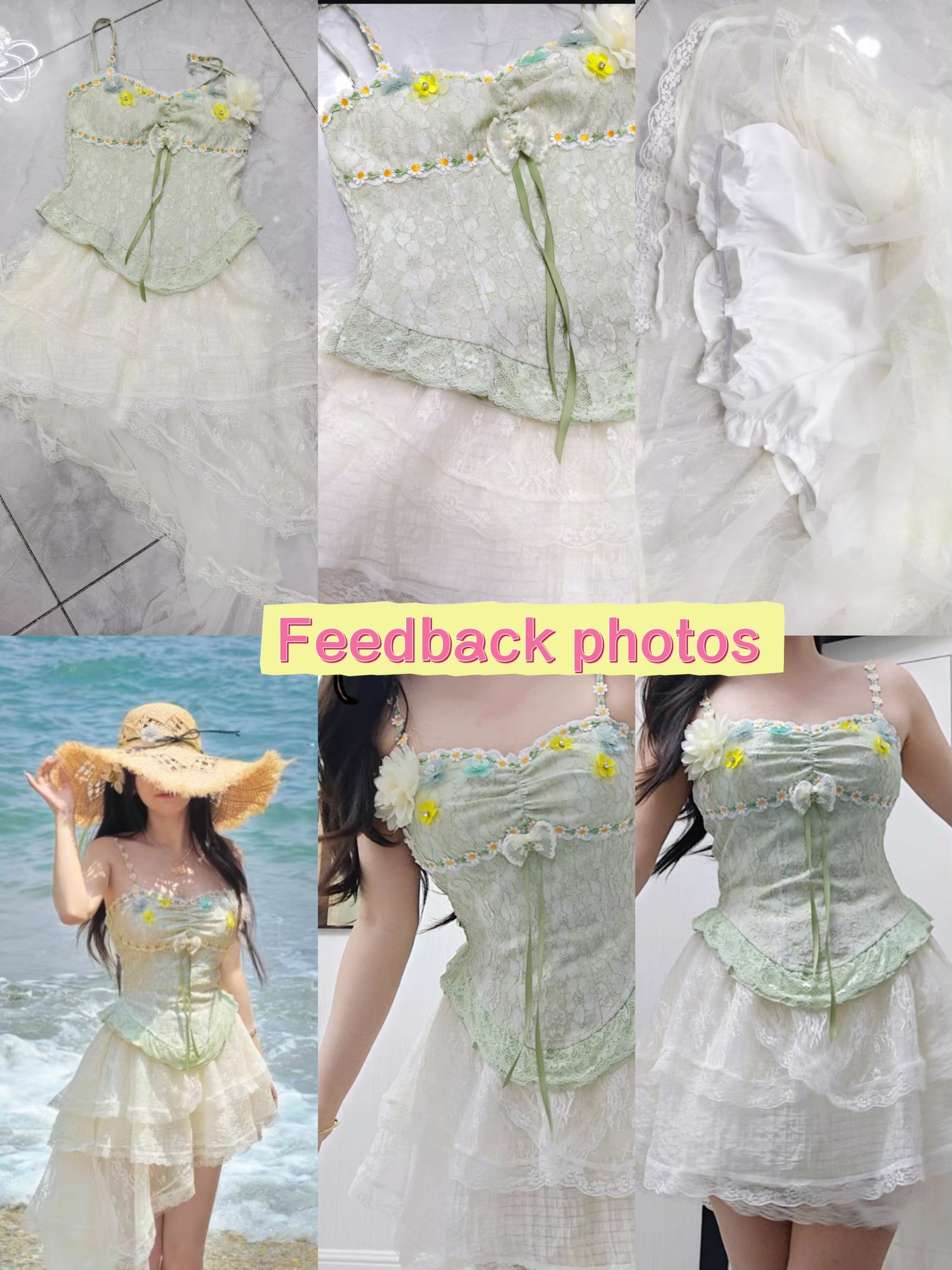 Alexi Lace High Low Coquette Skirt