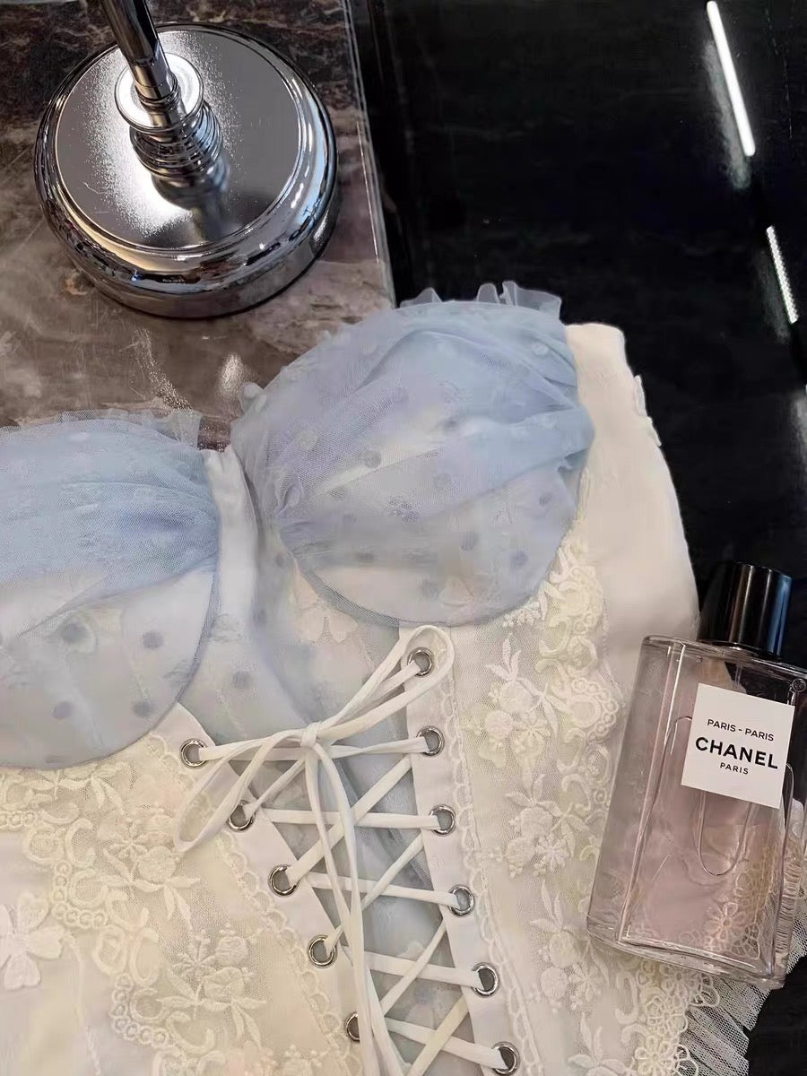Bluedrop Coquette Corset Bustier Top