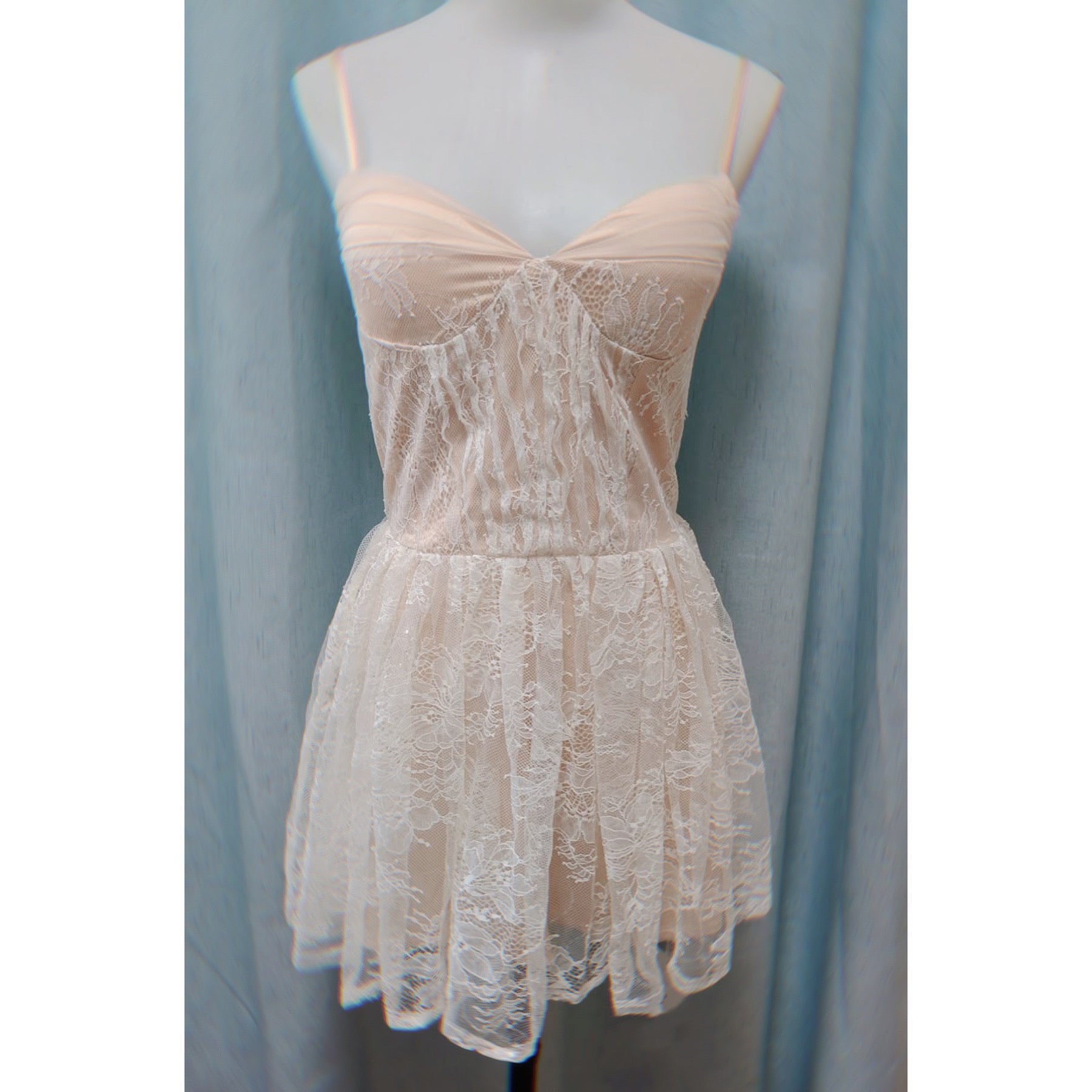 Pixie Kiss Balletcore Lace Mini Dress Coquette Princess Style