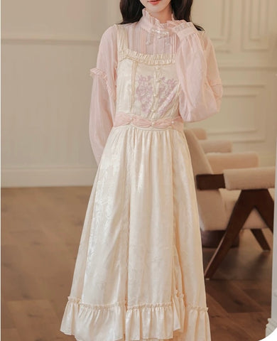 Twinkle Belle Romantic Royalcore Pinafore Princess Dress