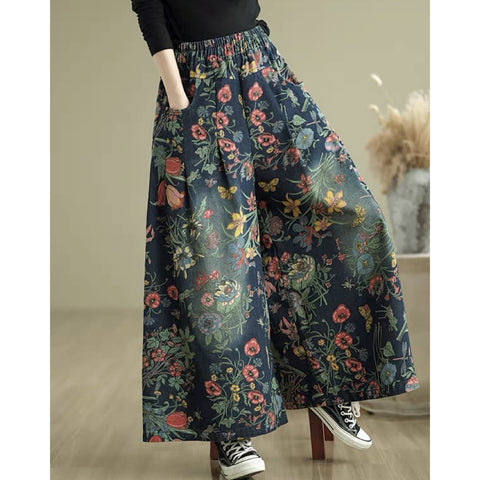 Dark Cottagecore Culottes Pants