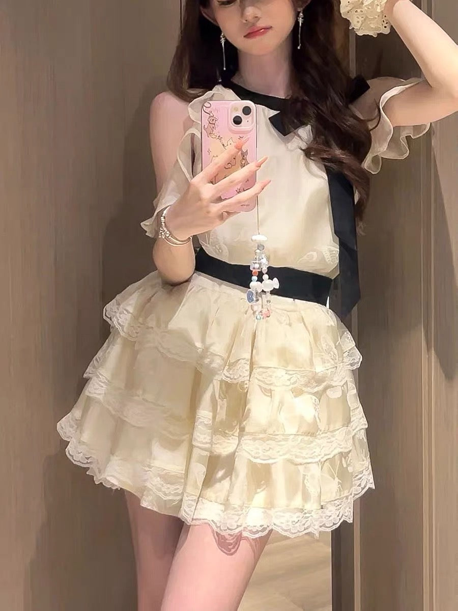Sugarmoon Butterfly Lace Coquette Dress