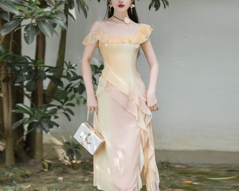 Sunny Sue Dress+Choker Necklace 2-Piece Fairy Dress Set
