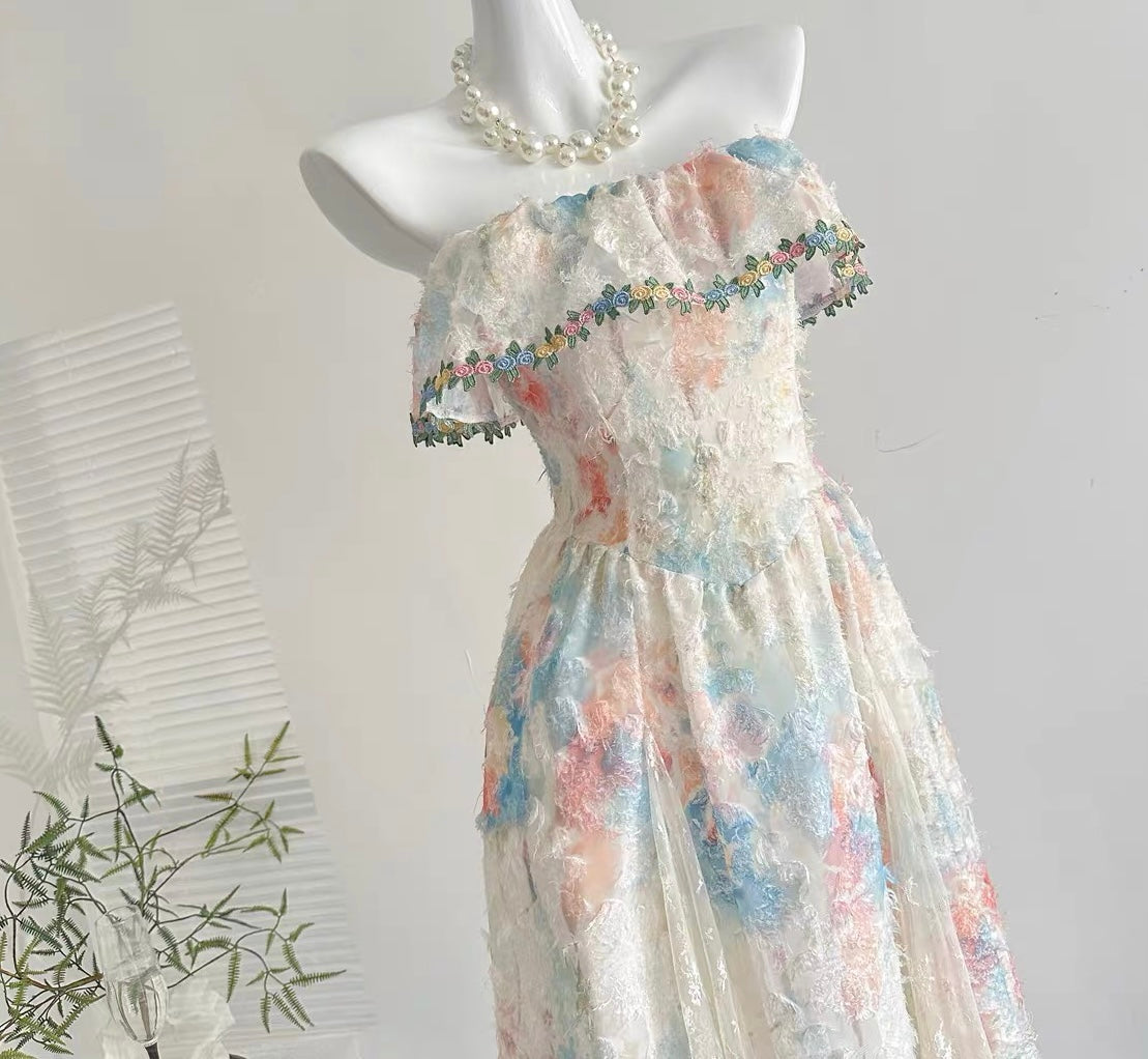 Pastel Garden Fairycore Princess Dress