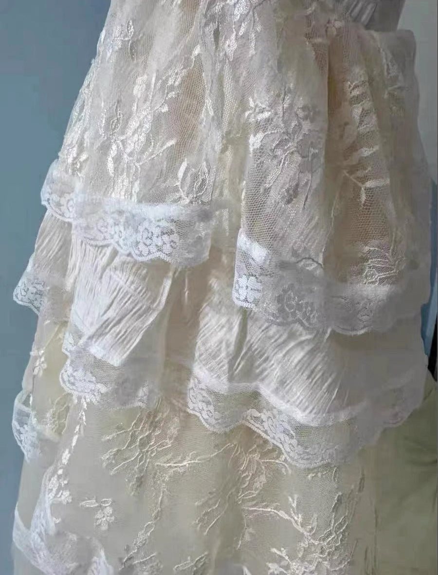 Alexi Lace High Low Coquette Skirt