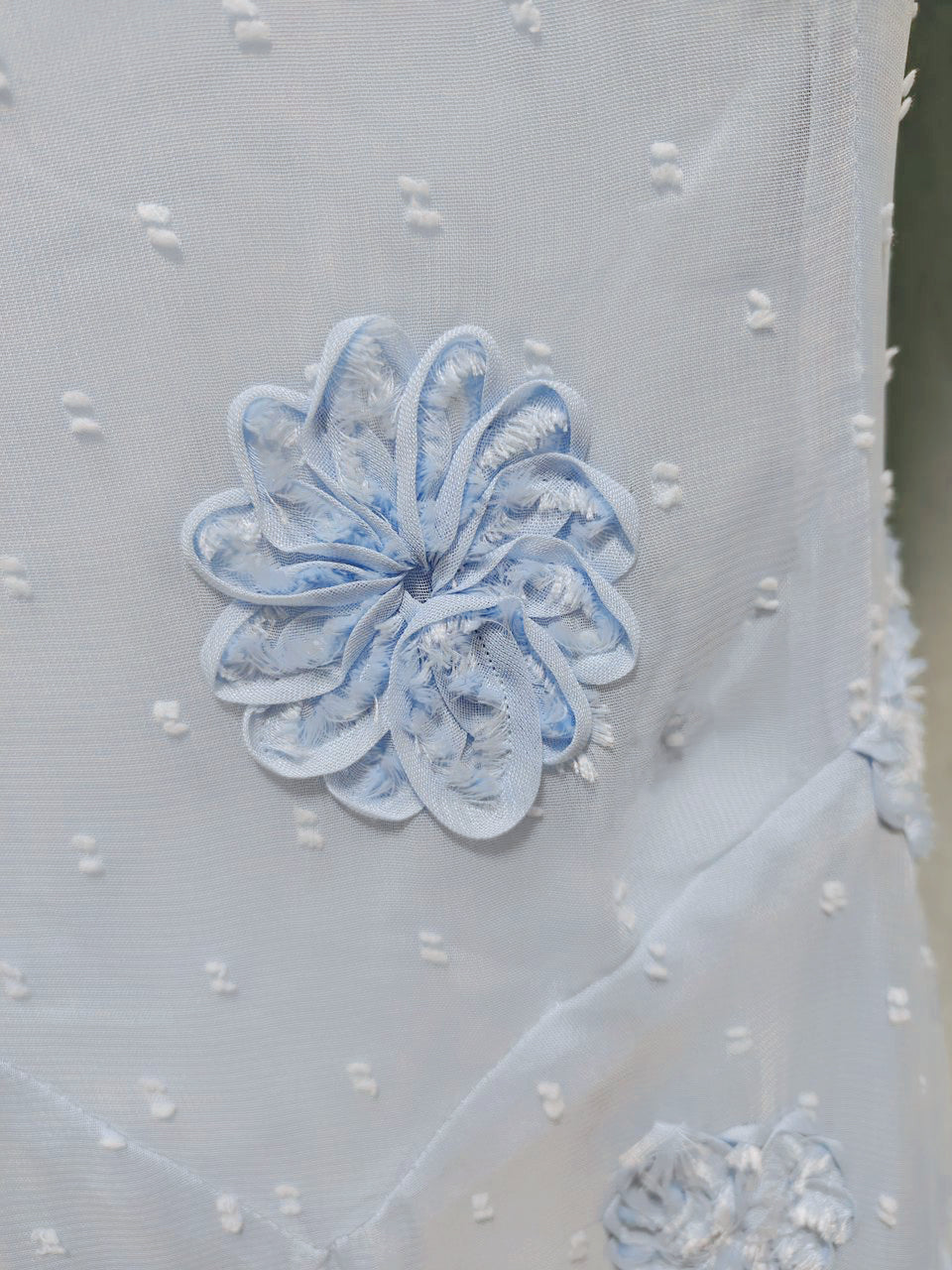 Romantic Dream Blue Embroidered Fairycore Princess Dress
