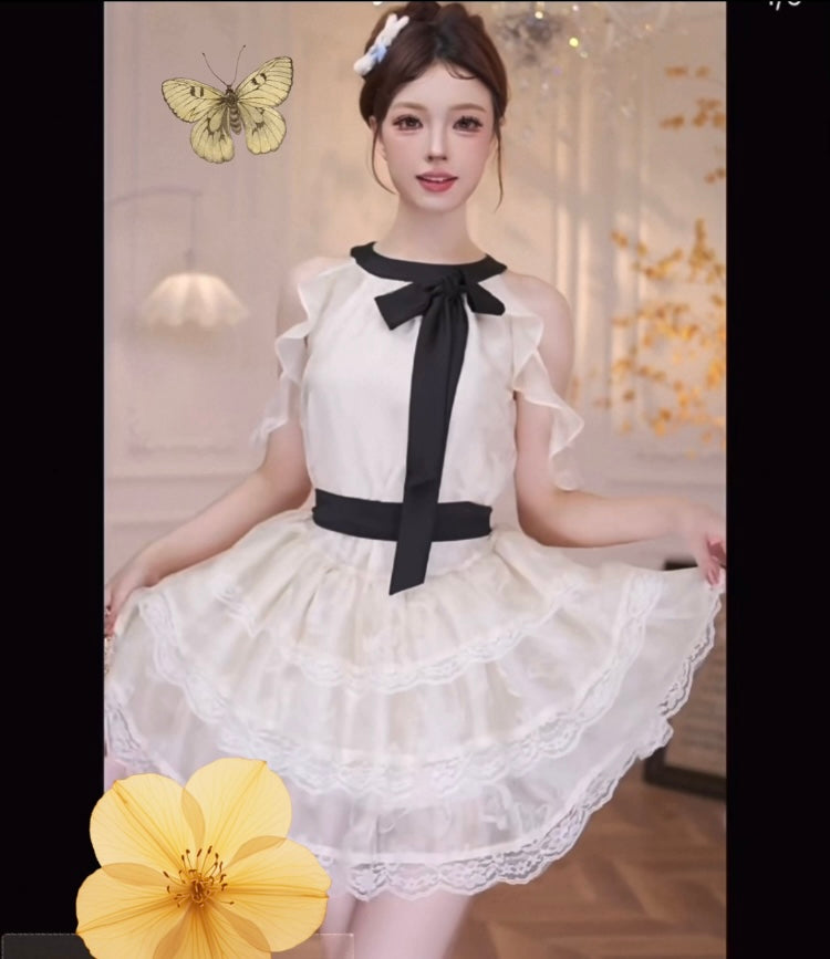 Sugarmoon Butterfly Lace Coquette Dress