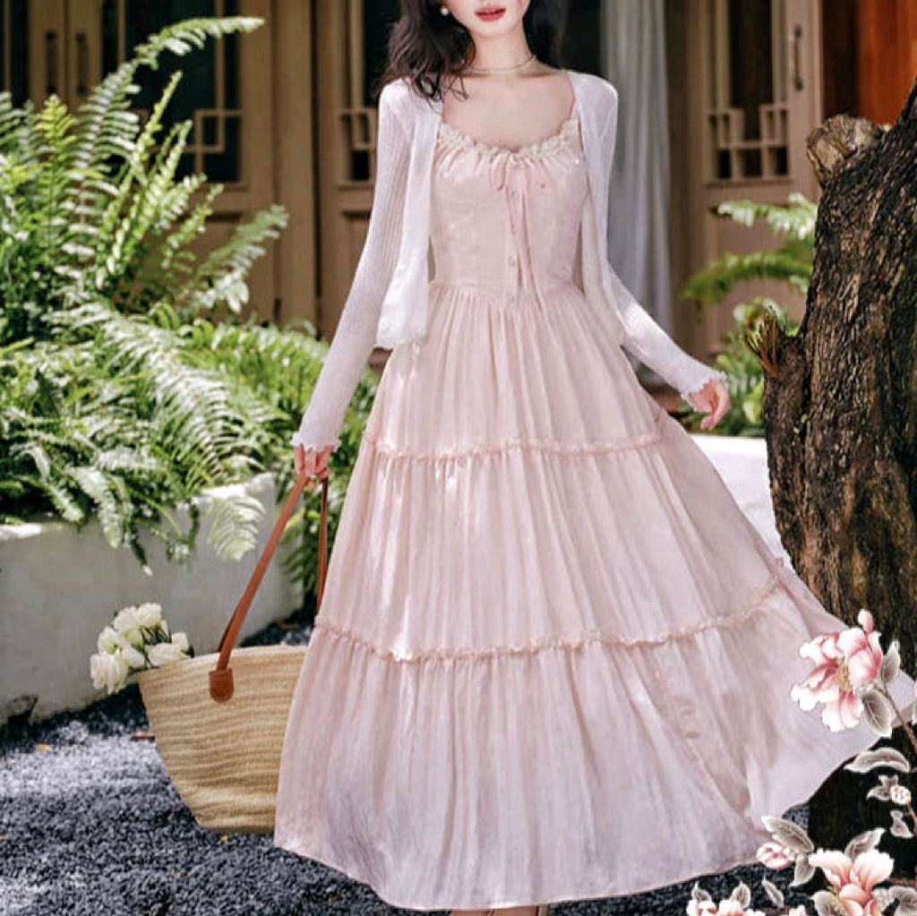Spring Cottagecore Dress Coquette Dress Cottagecore Fashion Coquette Style Spring Cottagecore Dress Coquette Dress Cottagecore Fashion Coquette Style
