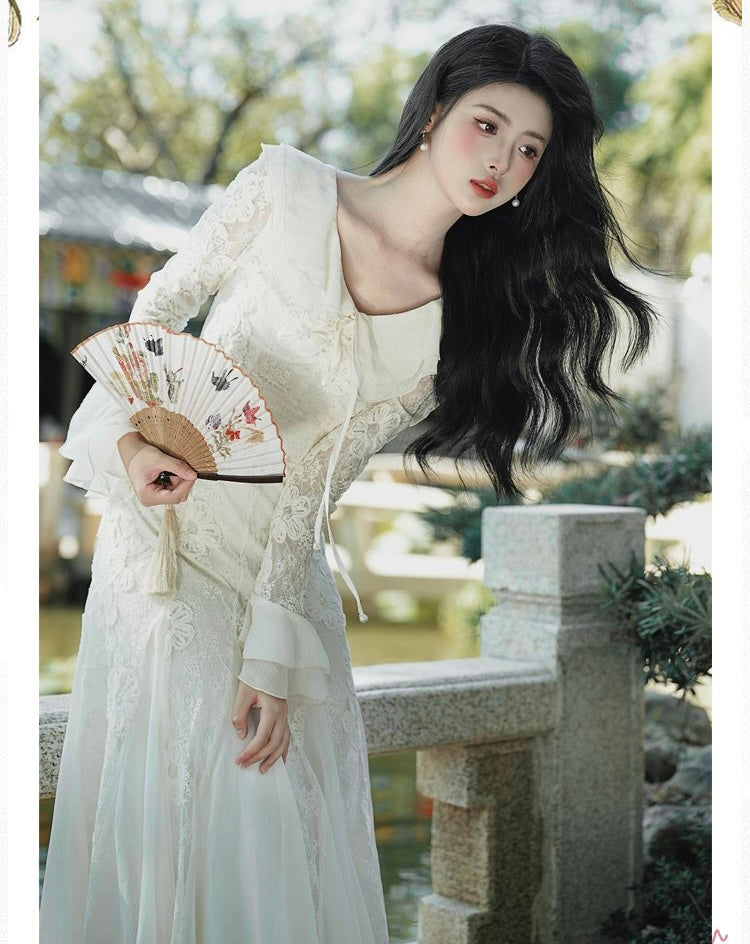 Eleonora Petal Lace Fairycore Dress