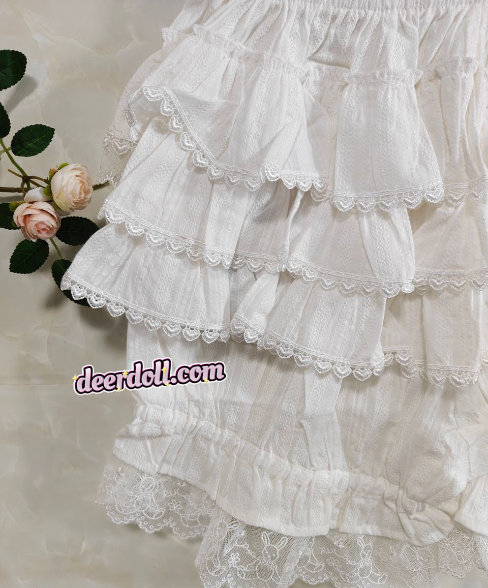 Bunny Lace Cotton Ruffle Lace Bloomer Lolita Shorts