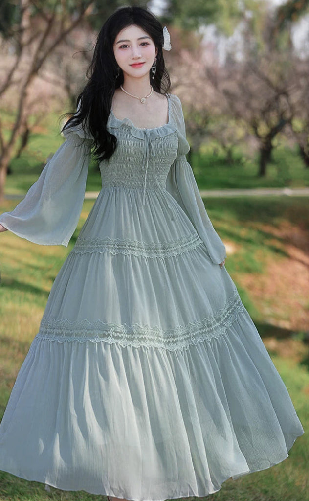 Spring Fairy Dress Fairycore Dress Mint Green Vintage Fairy Dress Teal Spring Fairy Dress Fairycore Dress Mint Green Vintage Fairy Dress Teal