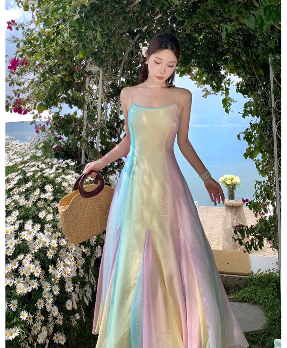 Fantasia Pastel Aesthetic Rainbow Fairy Dress