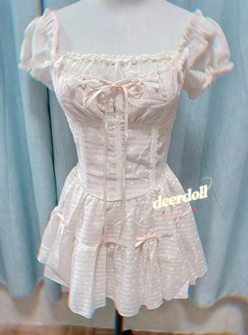 Vanilla Glow Sweet Coquette Dress