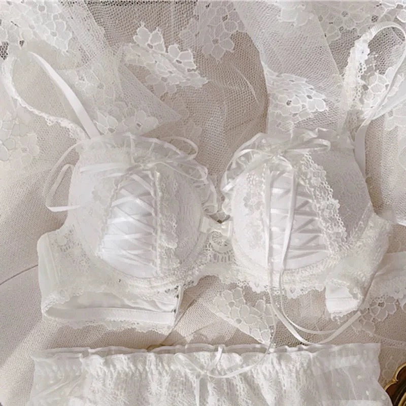 Soft Girl Lace Kawaii Princess Nymphet Lolita Lingerie Set