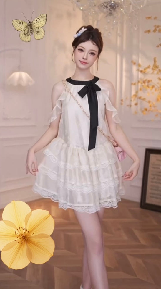 Sugarmoon Butterfly Lace Coquette Dress