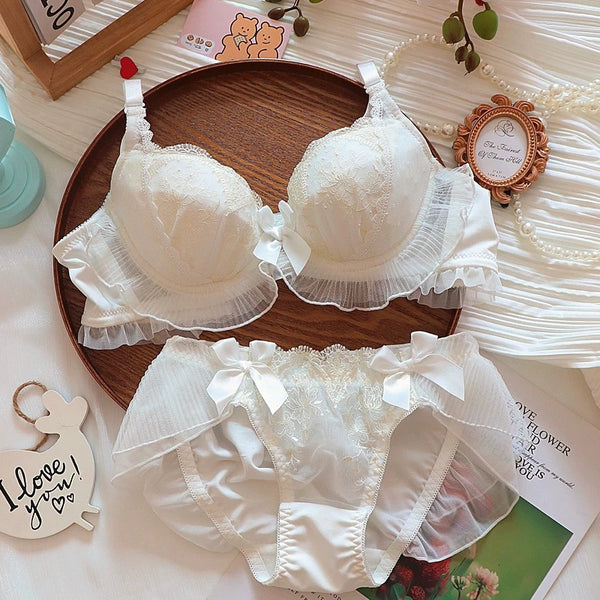 Lace Ruffle Kawaii Doll Romantic Royalcore Princess Lingerie Set