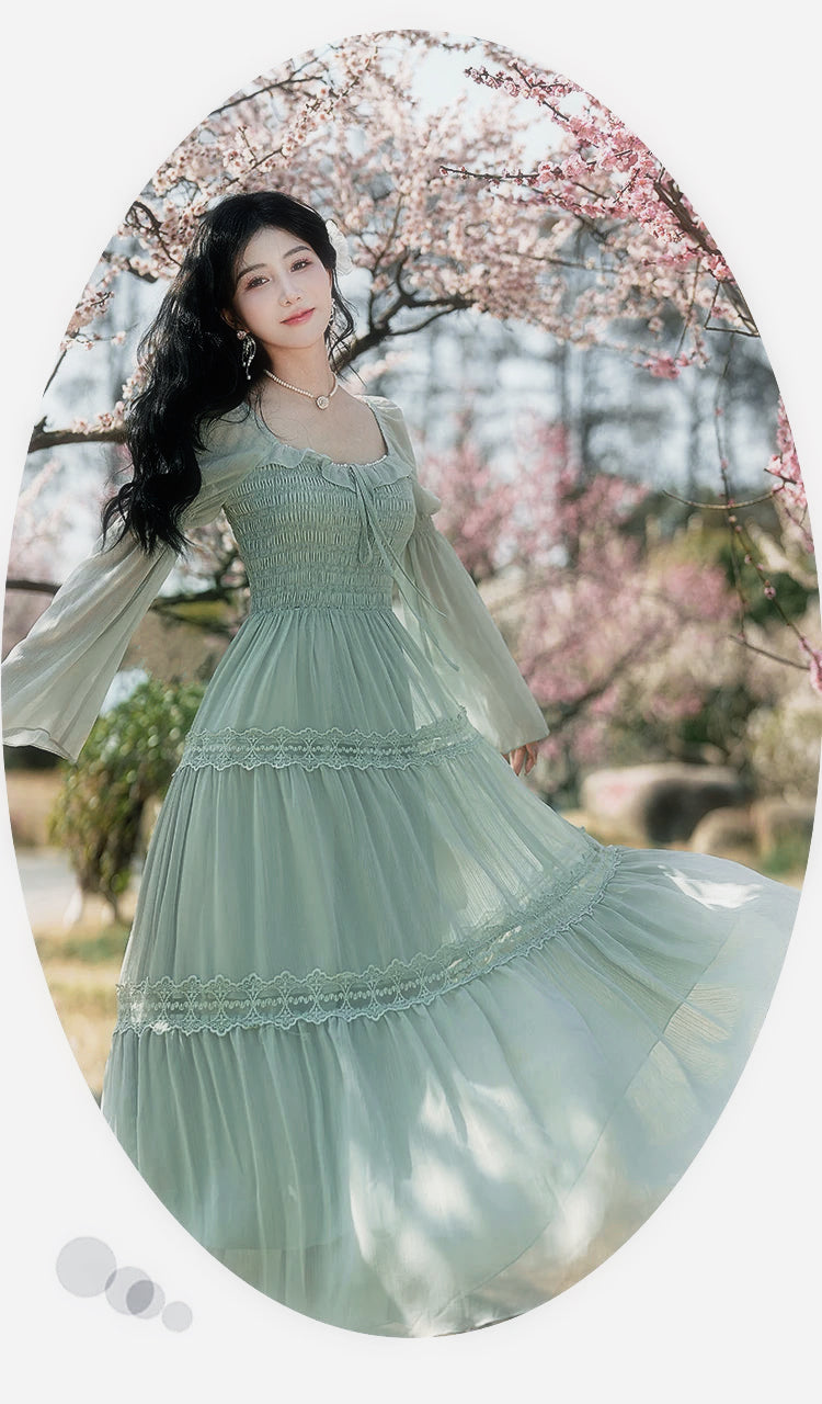 Spring Fairy Dress Fairycore Dress Mint Green Vintage Fairy Dress Teal Spring Fairy Dress Fairycore Dress Mint Green Vintage Fairy Dress Teal