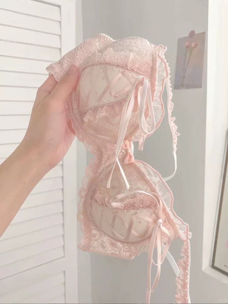 Soft Girl Lace Kawaii Princess Nymphet Lolita Lingerie Set