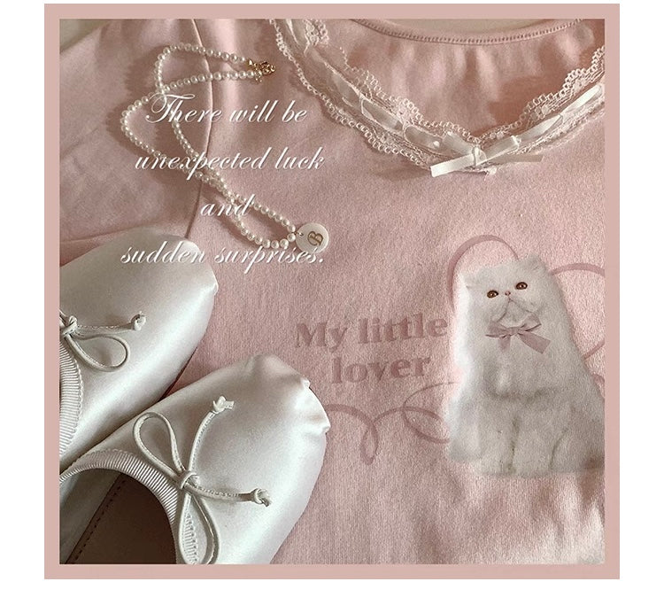 Little Lover Kitty Coquette Crop Top