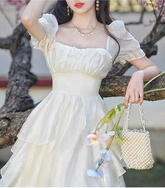 Princesscore Pearl Decorated Spring Fairy Dress