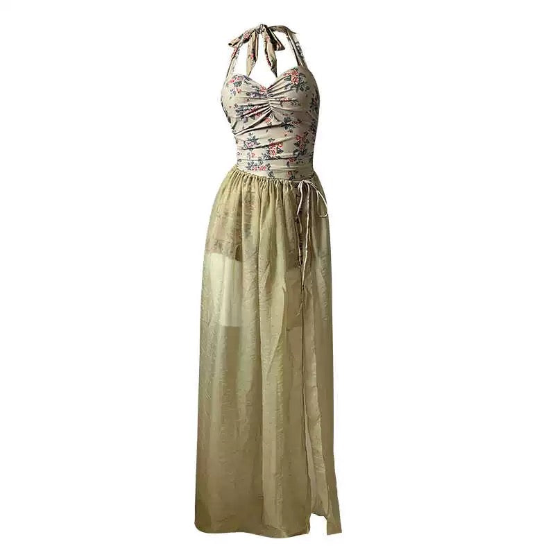Lotus Belle 2-Piece Vintage Cottagecore Swimsuit