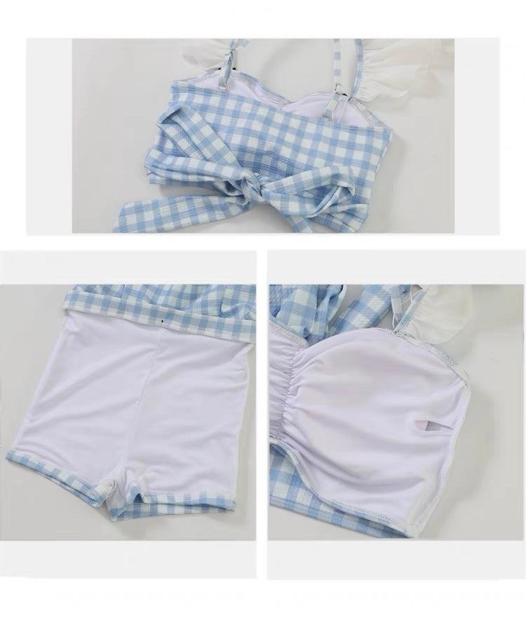 Magic Creek Plaid Nymphette Coquette Aesthetic Swimsuit