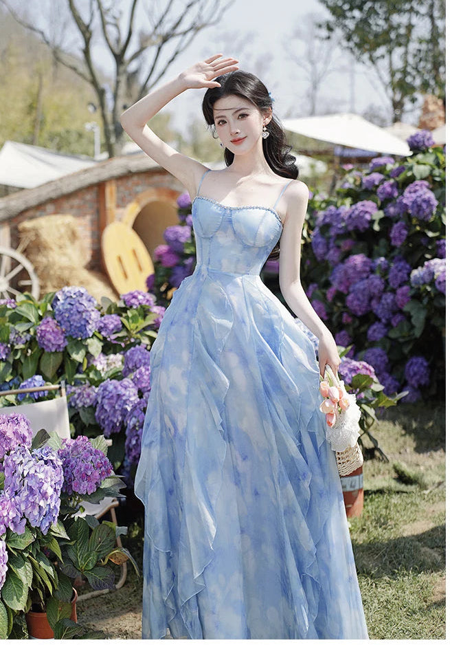 Princess Aura Ethereal Essence Blue Fairy Princess Dress