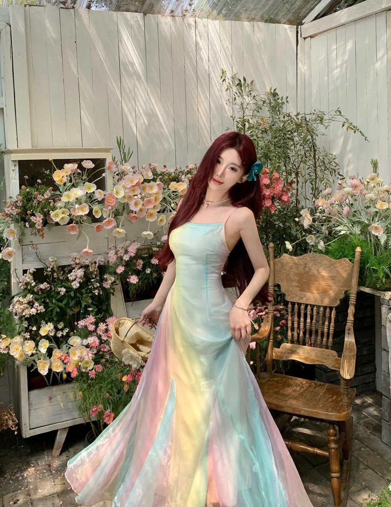 Fantasia Pastel Aesthetic Rainbow Fairy Dress