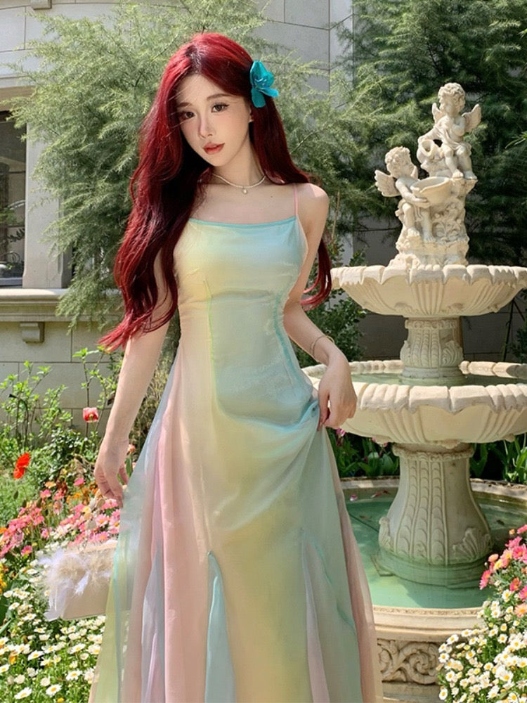 Fantasia Pastel Aesthetic Rainbow Fairy Dress