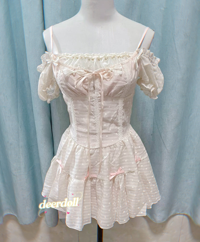 Vanilla Glow Sweet Coquette Dress