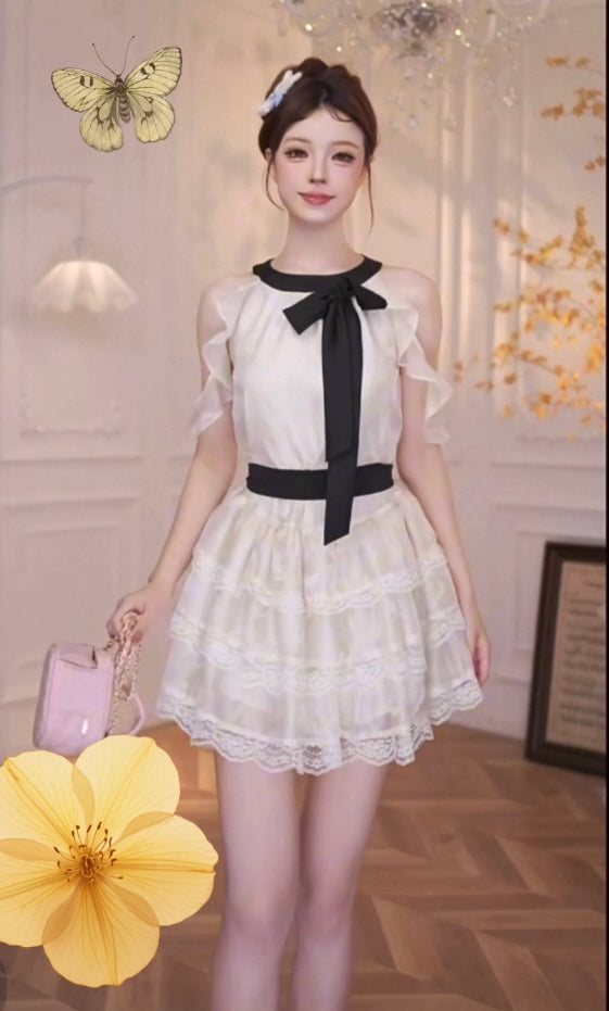 Sugarmoon Butterfly Lace Coquette Dress