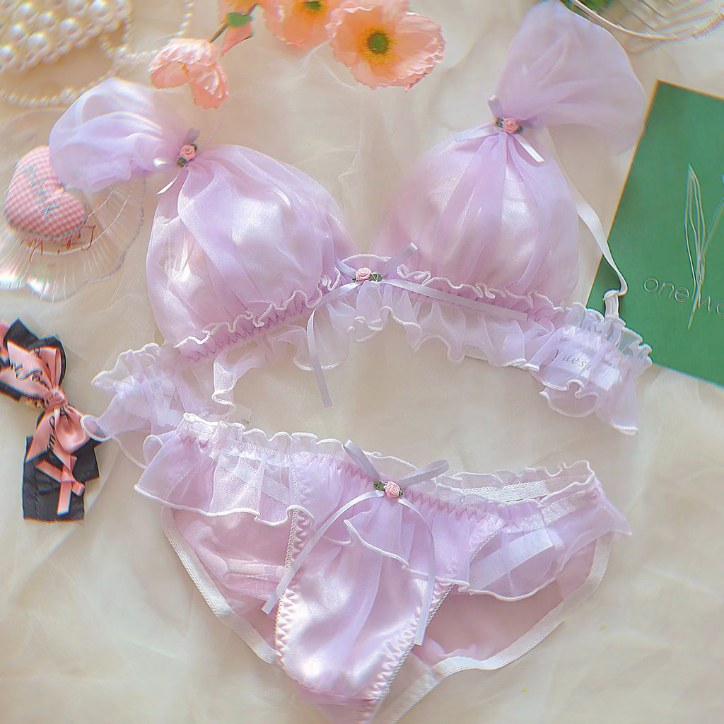 Soft Girl Dreamy Violet Fairycore Lingerie