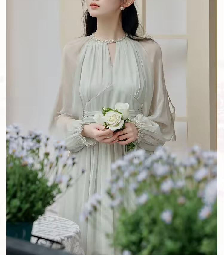 Nafia Pearl Beaded Romantic Princess Dress