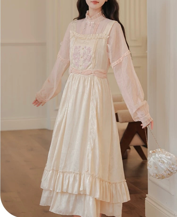 Twinkle Belle Romantic Royalcore Pinafore Princess Dress