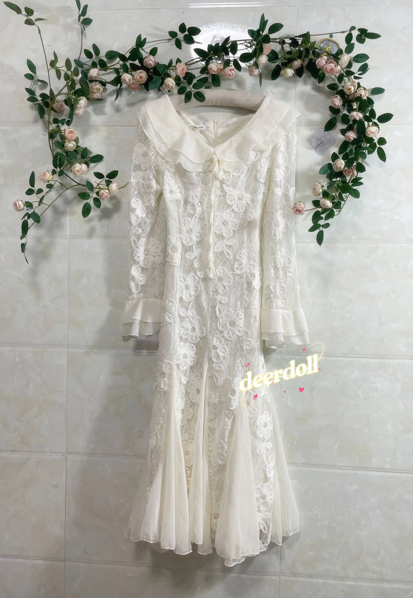 Eleonora Petal Lace Fairycore Dress
