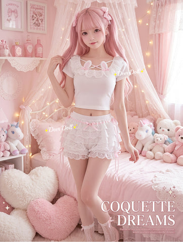 Kawaii Bunny Anime-Inspired Coquette Top – Japanese Kawaii Aesthetic Outfit