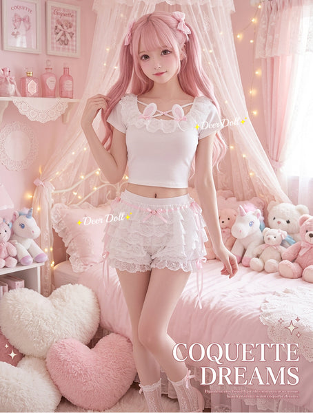 Kawaii Bunny Anime-Inspired Coquette Top – Japanese Kawaii Aesthetic Outfit