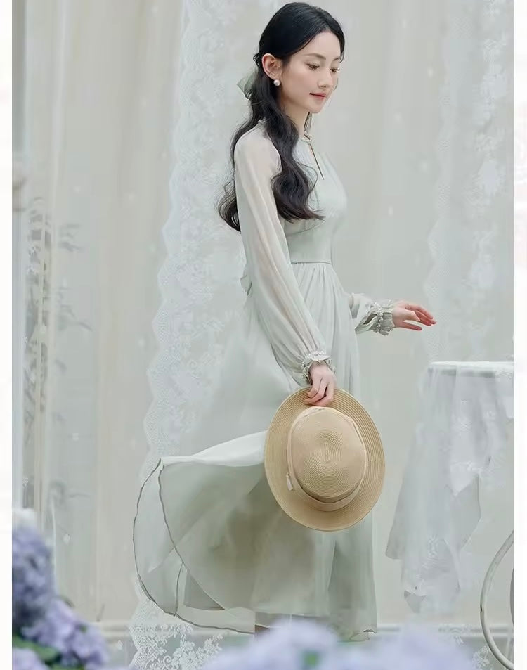 Nafia Pearl Beaded Romantic Princess Dress