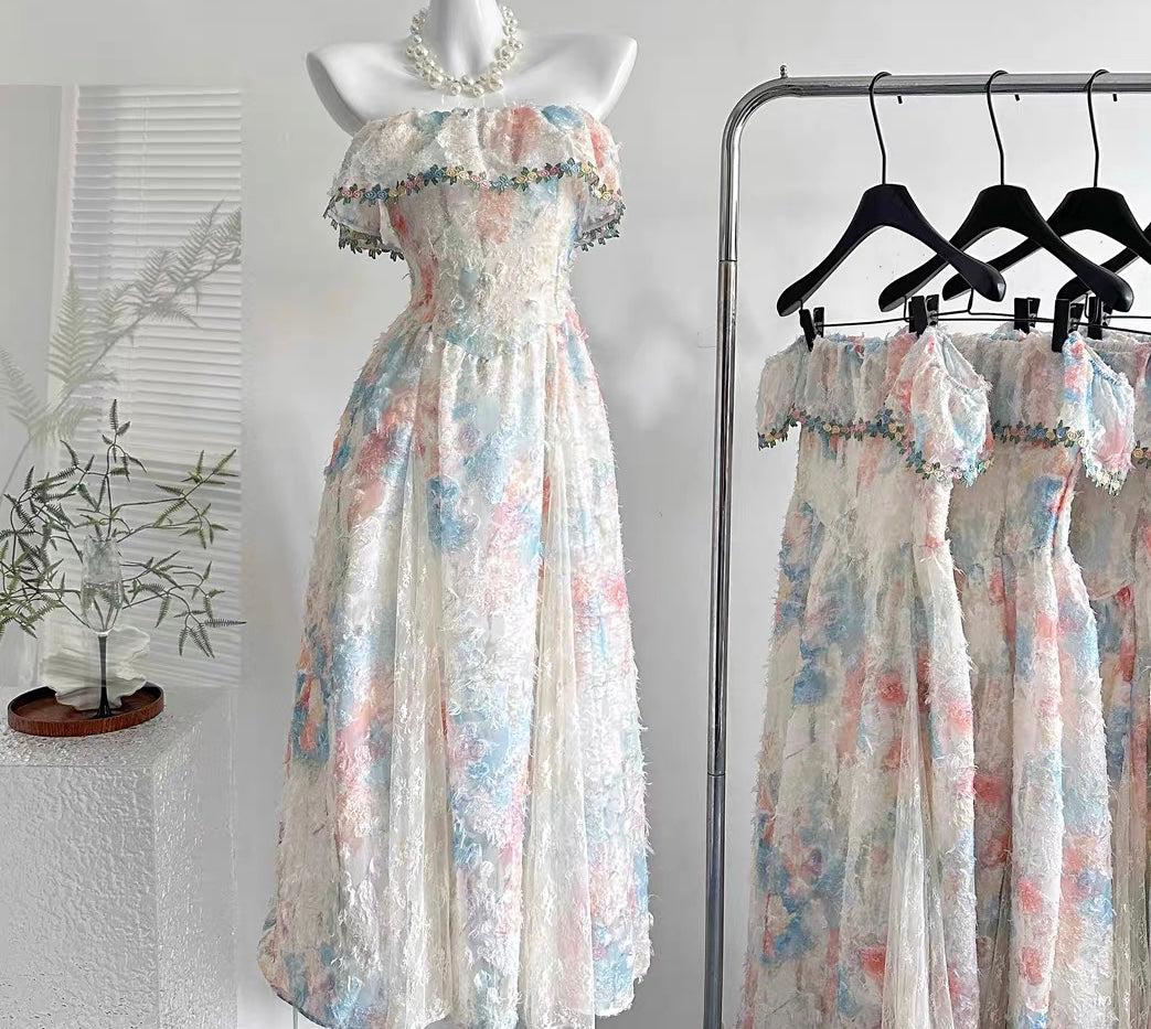 Pastel Garden Fairycore Princess Dress