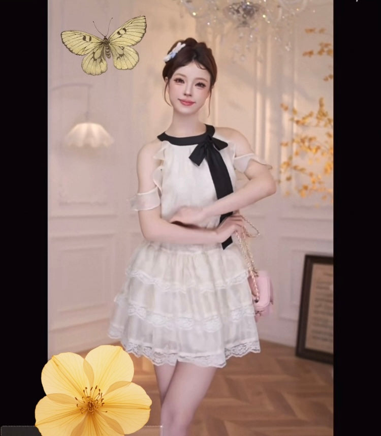 Sugarmoon Butterfly Lace Coquette Dress