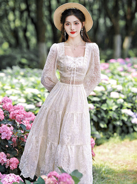 Vintage-aesthetic Dress Cottagecore Princesscore Fashion at Deer Doll