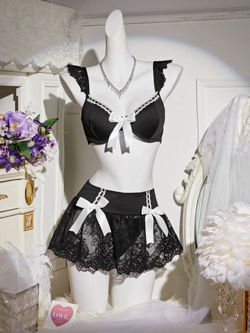 Dark Coquette 3-Piece Lingerie Set
