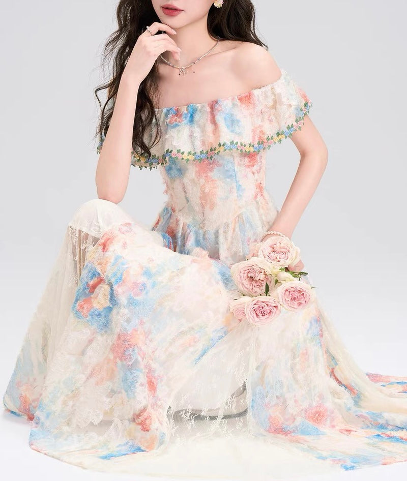 Pastel Garden Fairycore Princess Dress