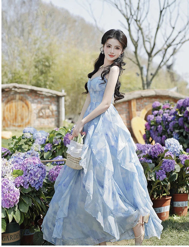Princess Aura Ethereal Essence Blue Fairy Princess Dress