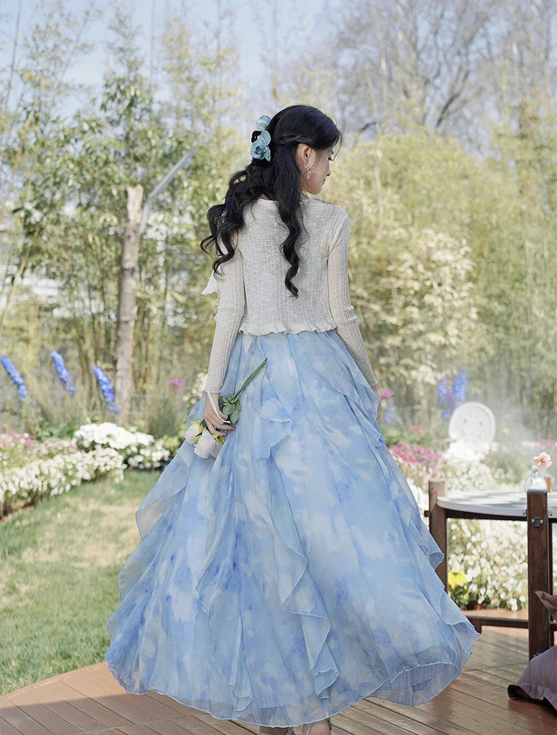 Princess Aura Ethereal Essence Blue Fairy Princess Dress